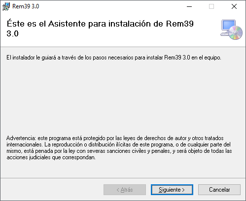 Paso 5: Asistente para instalación de Rem39 3.0